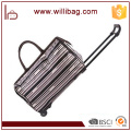 Waterproof Polyester Travel Bag With Trolley Lightweight Duffle Bag